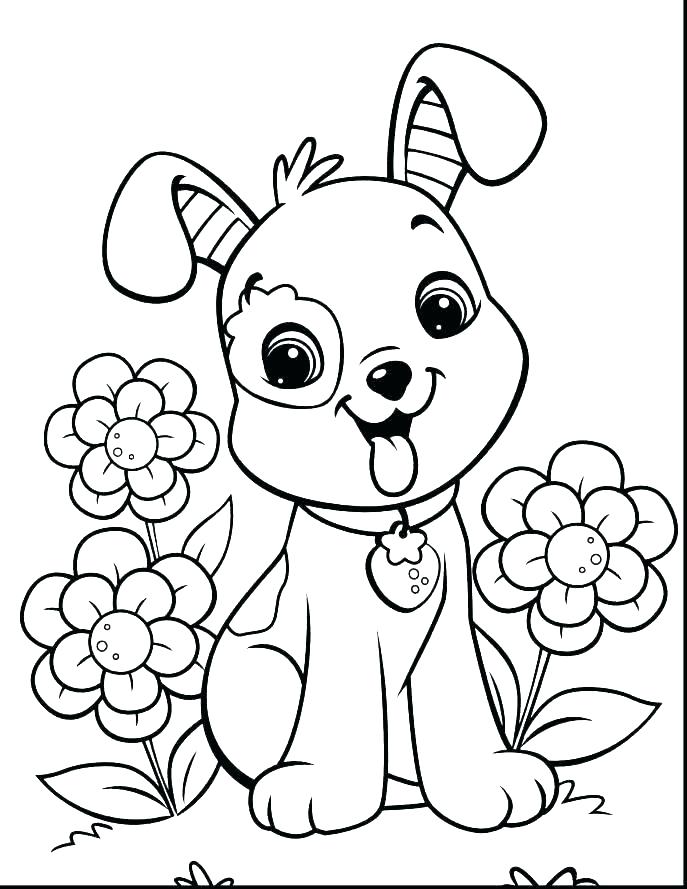 687x889 Cartoon Dog Coloring Pages Cat And Dog Coloring Pages Coloring