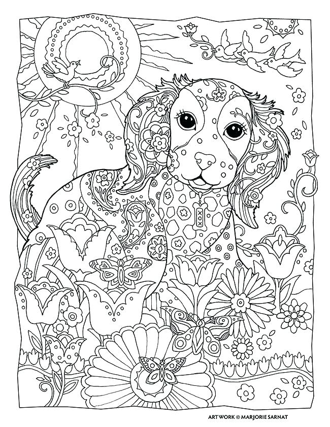 650x841 Coloring Pages To Print Dogs Free Printable Dog Adult Coloring
