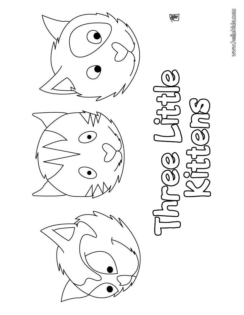 820x1060 Kitten Coloring Pages Printable