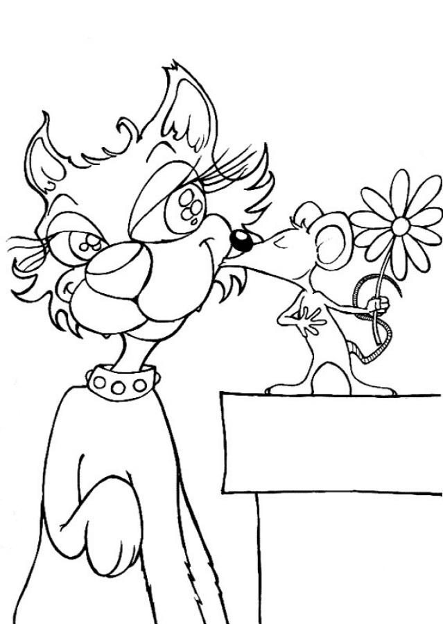 639x900 Download A Cat Loves A Mouse Animal Coloring Pages Or Print A Cat