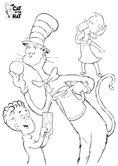 Cat And The Hat Coloring Pages