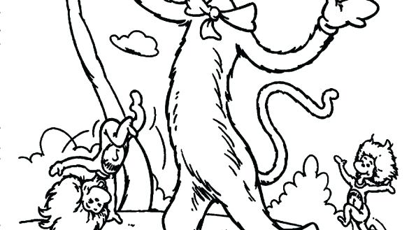 585x329 Cat The Hat Coloring Pages Free Printable Coloring Book Cat