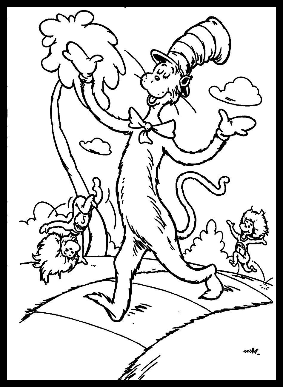 948x1297 Cat In The Hat Coloring Pages Free Printable Page Picture