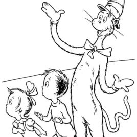 268x268 Easy To Make Cat In The Hat Coloring Pages Free Cat Hat Cl 31