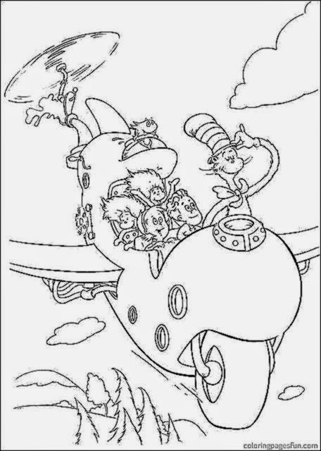456x640 Cat In The Hat Coloring Pages Free 543249