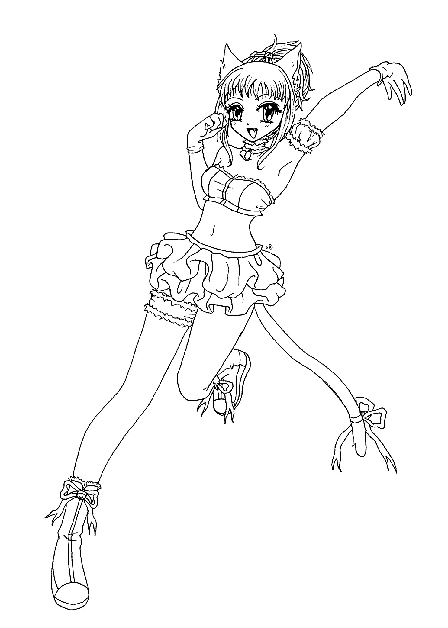 1483x2079 Anime Cat Girl Coloring Pages Fresh In Cat Girl Coloring Page