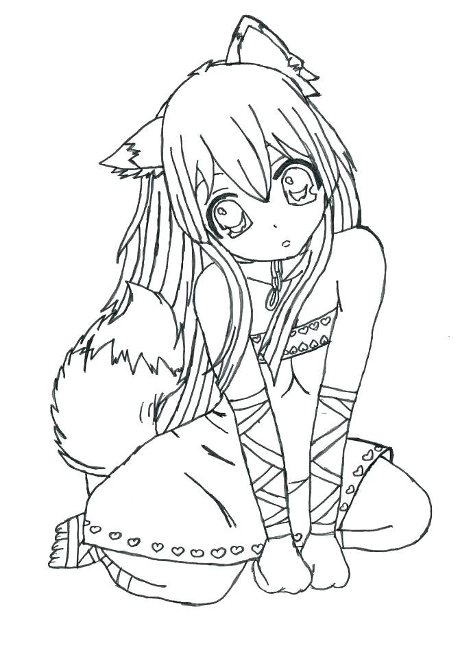 687x945 Cute Anime Coloring Pages Cute Coloring Pages Anime Girl Medium