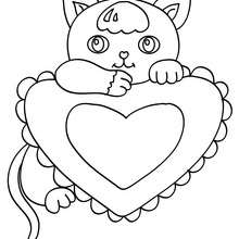220x220 Cute Cat Coloring Pages