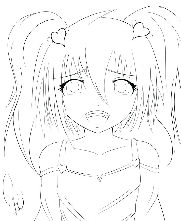 736x900 Anime Coloring Pages Girl Anime Fox Girl Coloring Pages Anime Girl