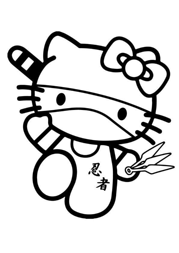 595x842 Print Coloring Image Hello Kitty, Hello Kitty Stuff And Printing