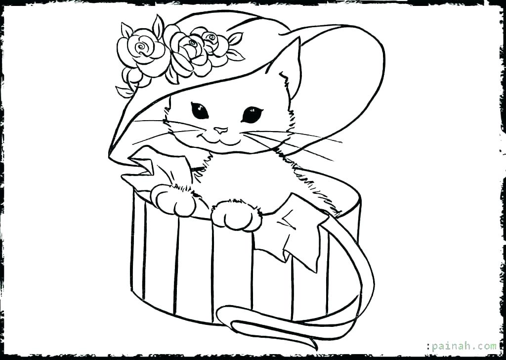 1024x728 Cat Coloring Pages Free Printable Of Kittens Book Together