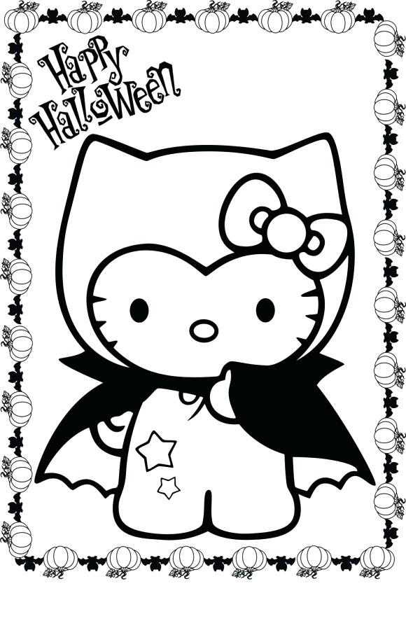 580x887 Hello Kitty Halloween Coloring Pages Hello Kitty Coloring Pages