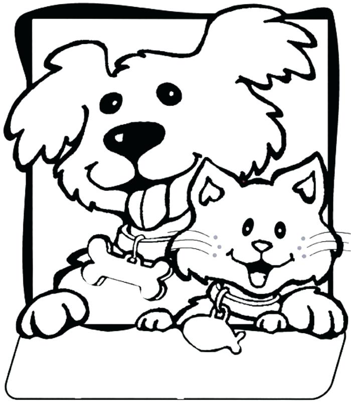 700x811 Cat Coloring Pages Printable Free Coloring Media Dog And Cat