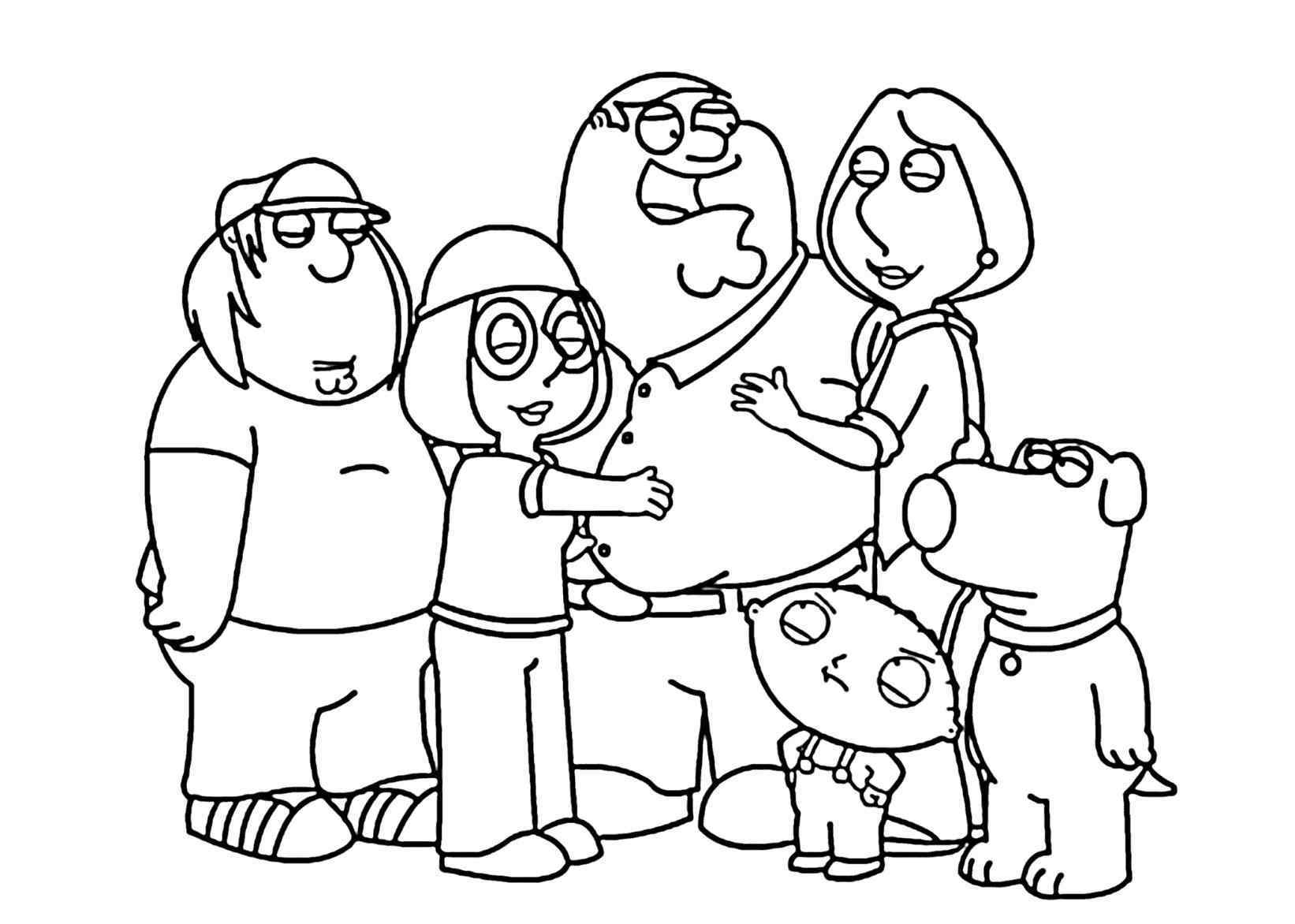 1642x1172 Coloring Pages For Adults Cat Family Coloring Page Wecoloringpage