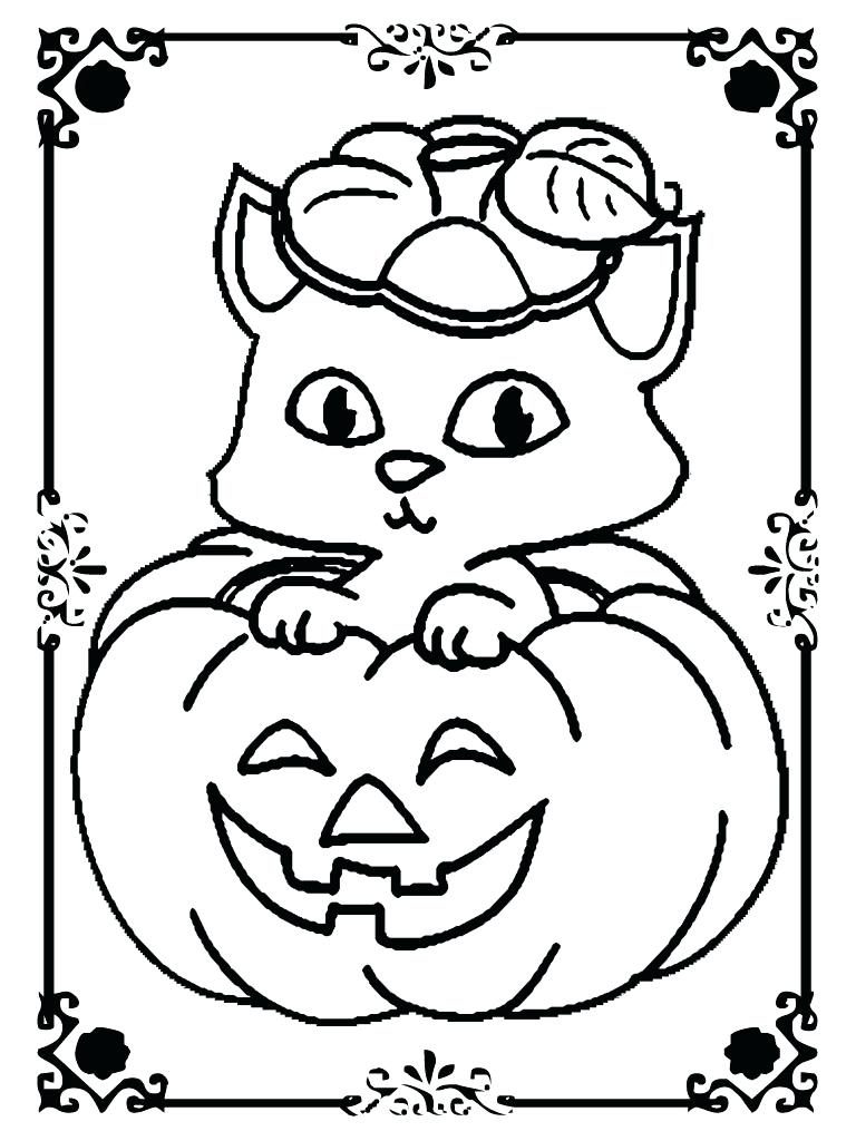 768x1024 Black Cat Halloween Coloring Pages Printable Free Amazing General
