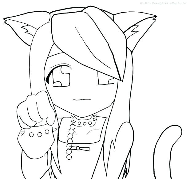 618x583 Comfortable Anime Cat Girl Coloring Pages Contemporary Example