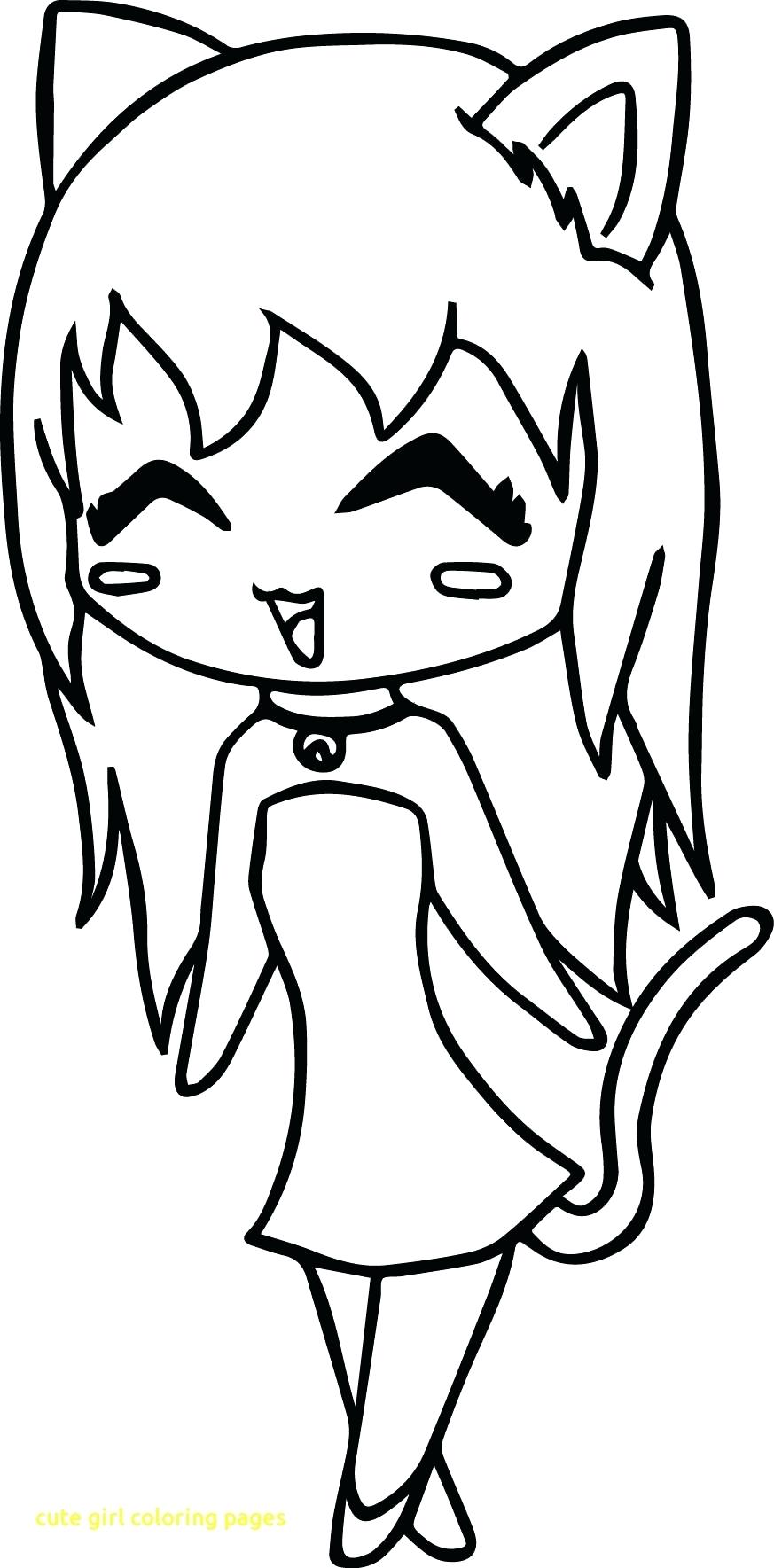 873x1769 Cute Anime Coloring Pages Girl With Cat Girls Page Chibi Inside