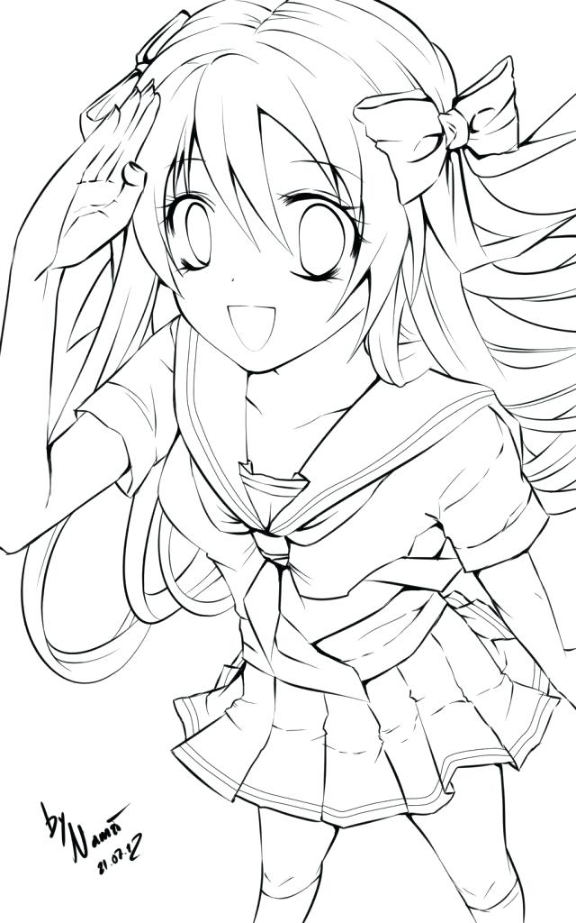 640x1024 Anime Cat Girl Colouring Pages Cartoon Coloring Creative
