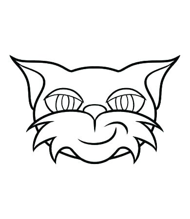 390x450 Cat Head Colouring Page Coloring Of A In The Hat Cute Pages 9 Free