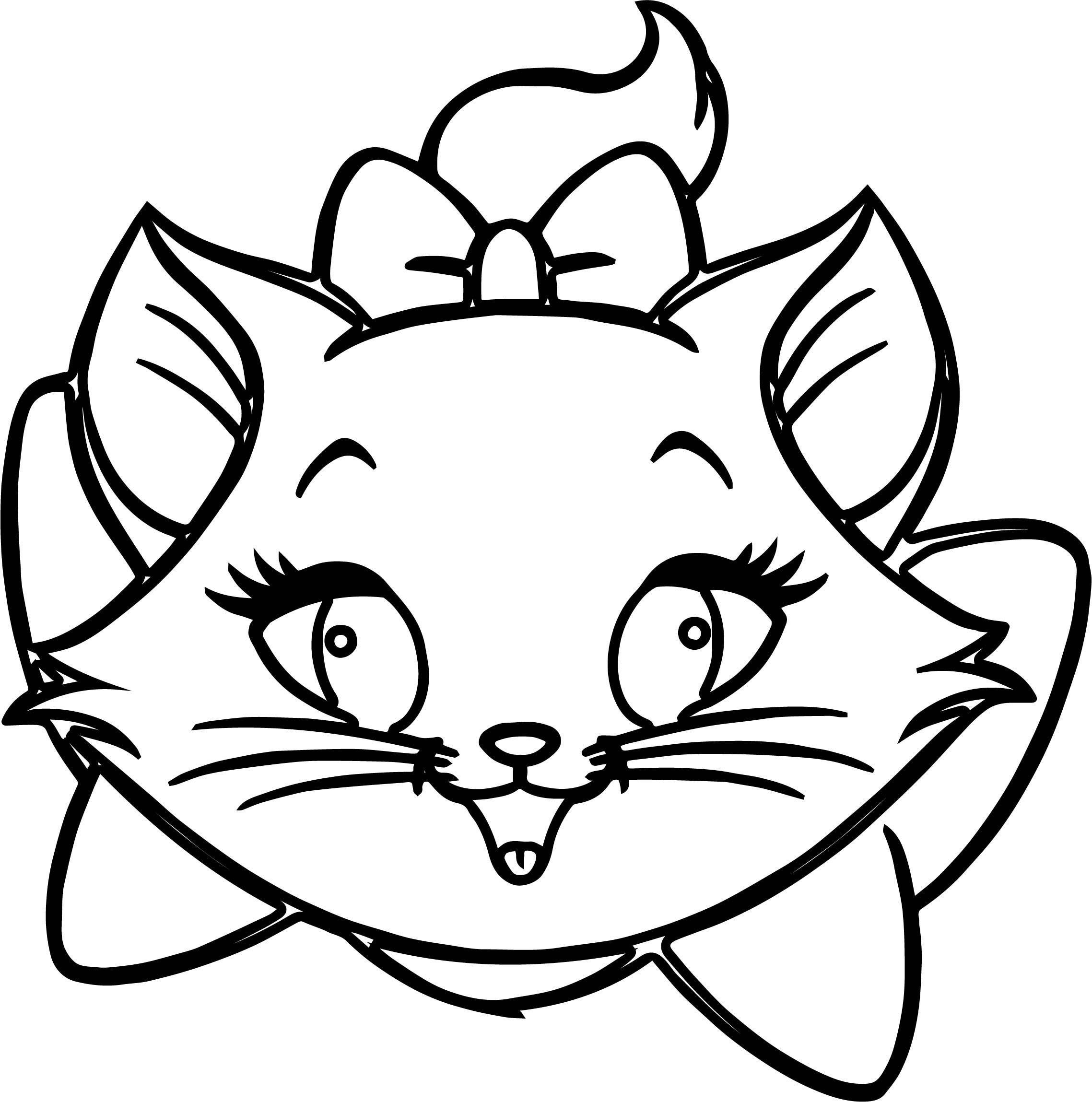 2277x2298 Best Cute Cat Face Coloring Page Wecoloringpage Pict Of Head