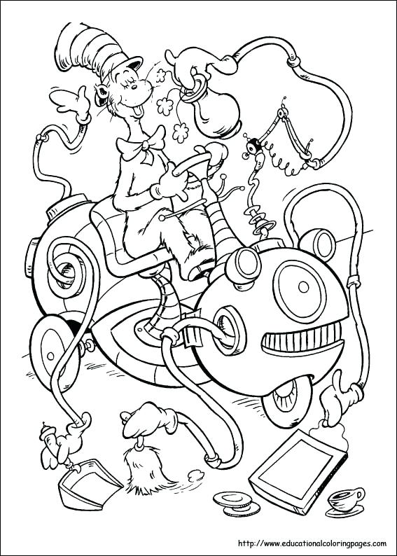 567x794 Cat In The Hat Coloring