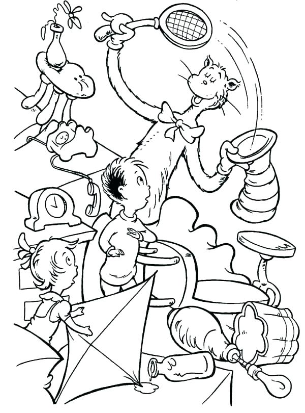 600x810 The Cat In The Hat Coloring Page Cat Cat In Hat Coloring Pages