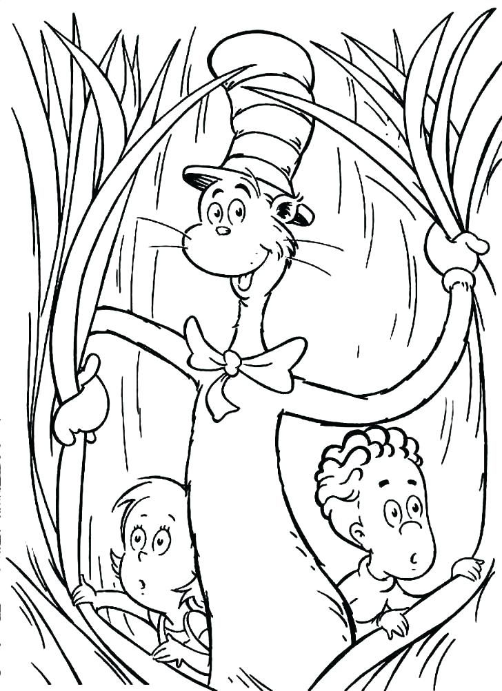 728x1003 Cat In The Hat Coloring Pages Free Printable Birthday Hat Coloring