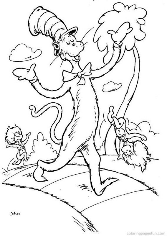 567x800 Dr. Seuss The Cat In The Hat Coloring Pages 33 Projects To Try