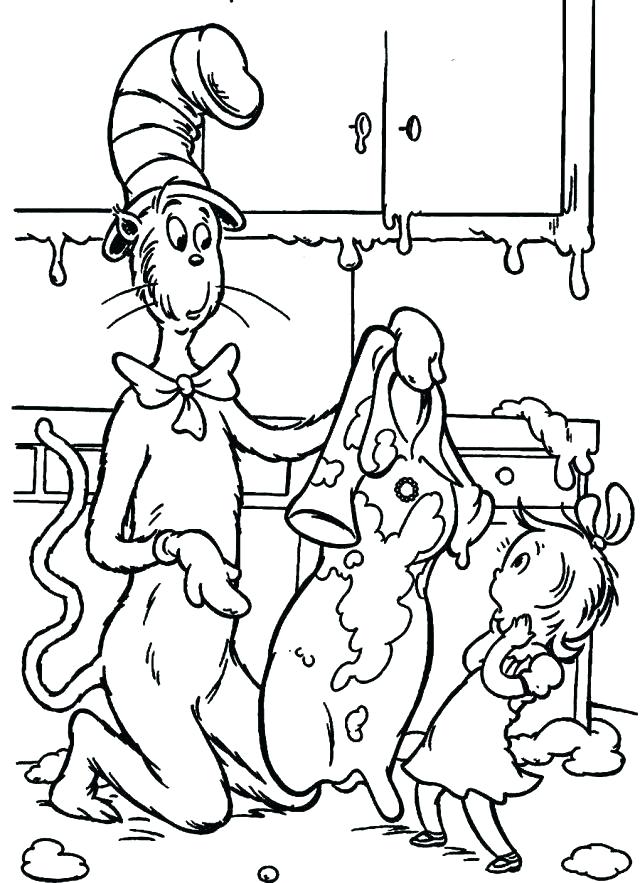640x883 Cat N The Hat Coloring Pages Cat In The Hat Hat Printable Pattern