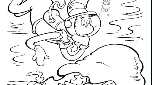 500x280 Cat In Hat Color Pages Cat Hat Coloring Page Pages For In
