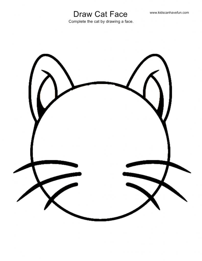 791x1024 Growth Cat Face Coloring Page In The Hat Pages Free Printable Home