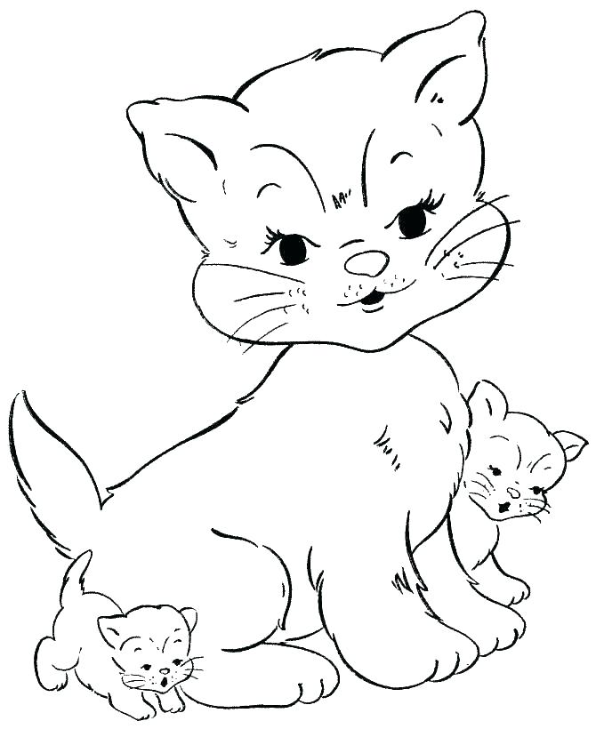 670x820 Coloring Page Of A Cat Impair.co