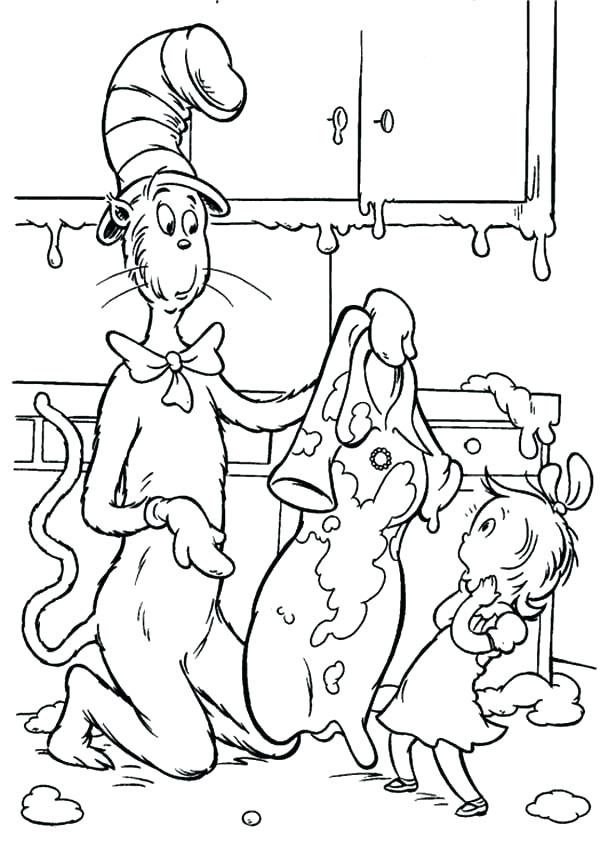 600x842 Cat And The Hat Coloring Pages Cat And The Hat Coloring Pages Plus