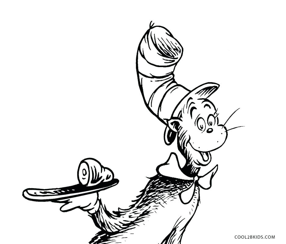 938x800 Coloring Coloring Page Of A Cat Pages In The Hat Fish. Coloring