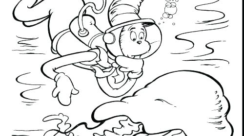 Cat In The Hat Hat Coloring Pages