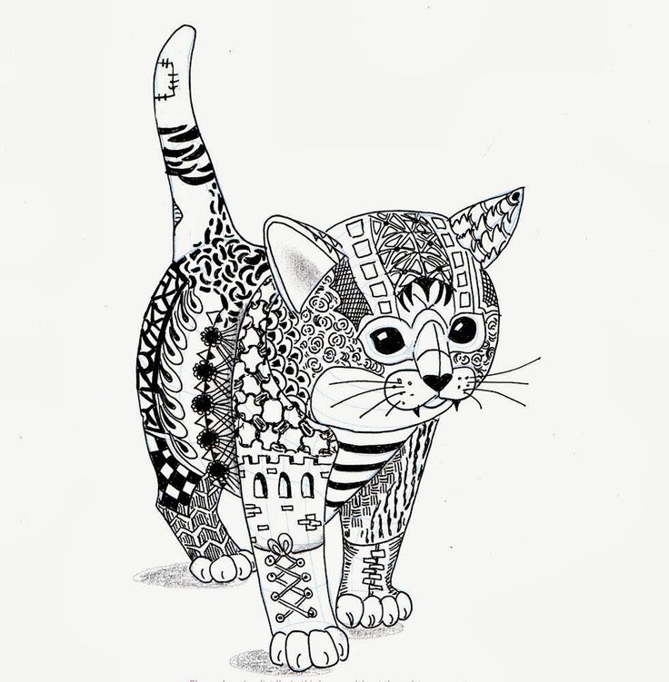 Cat Mandala Coloring Pages