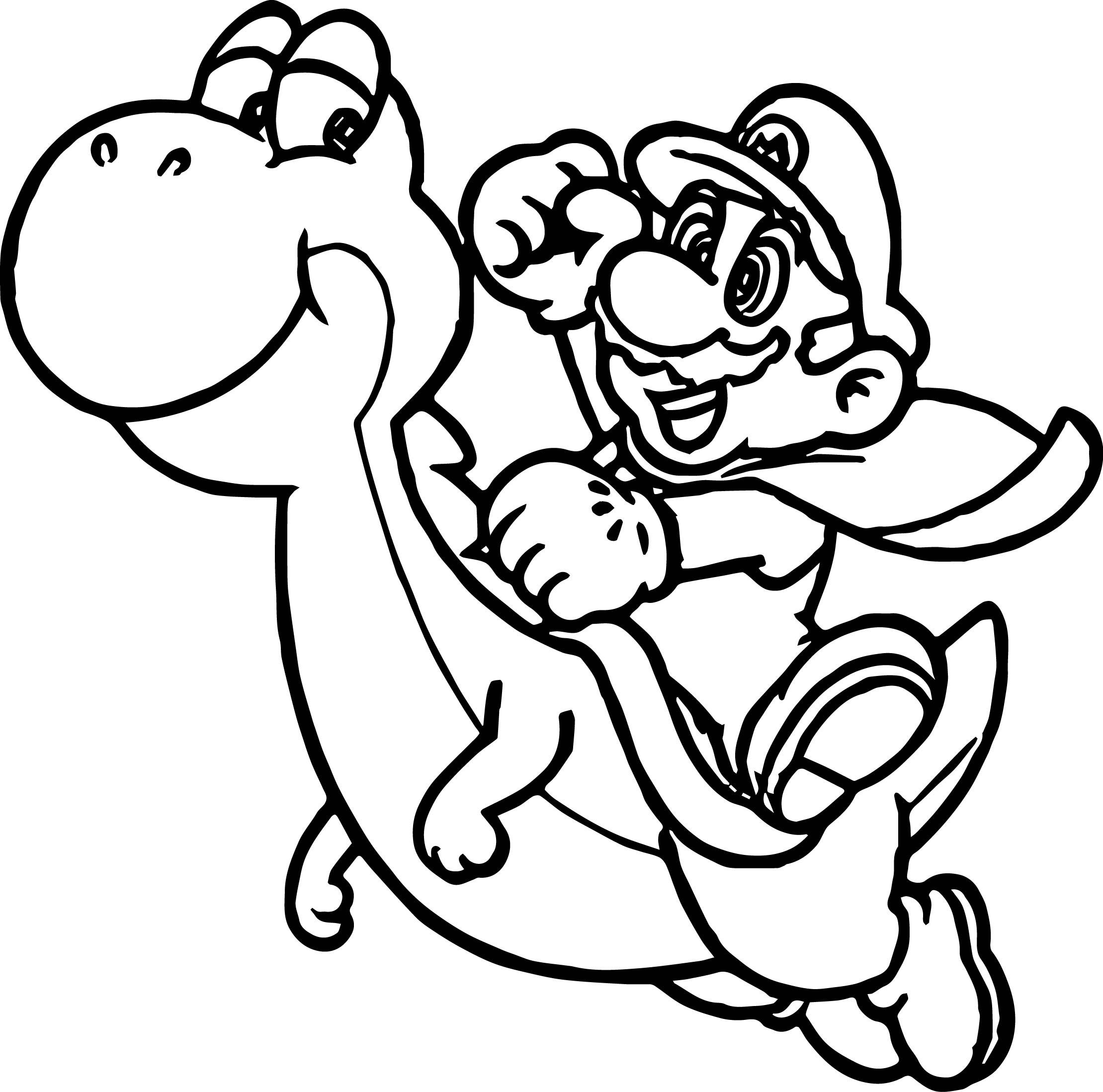 Cat Mario Coloring Pages