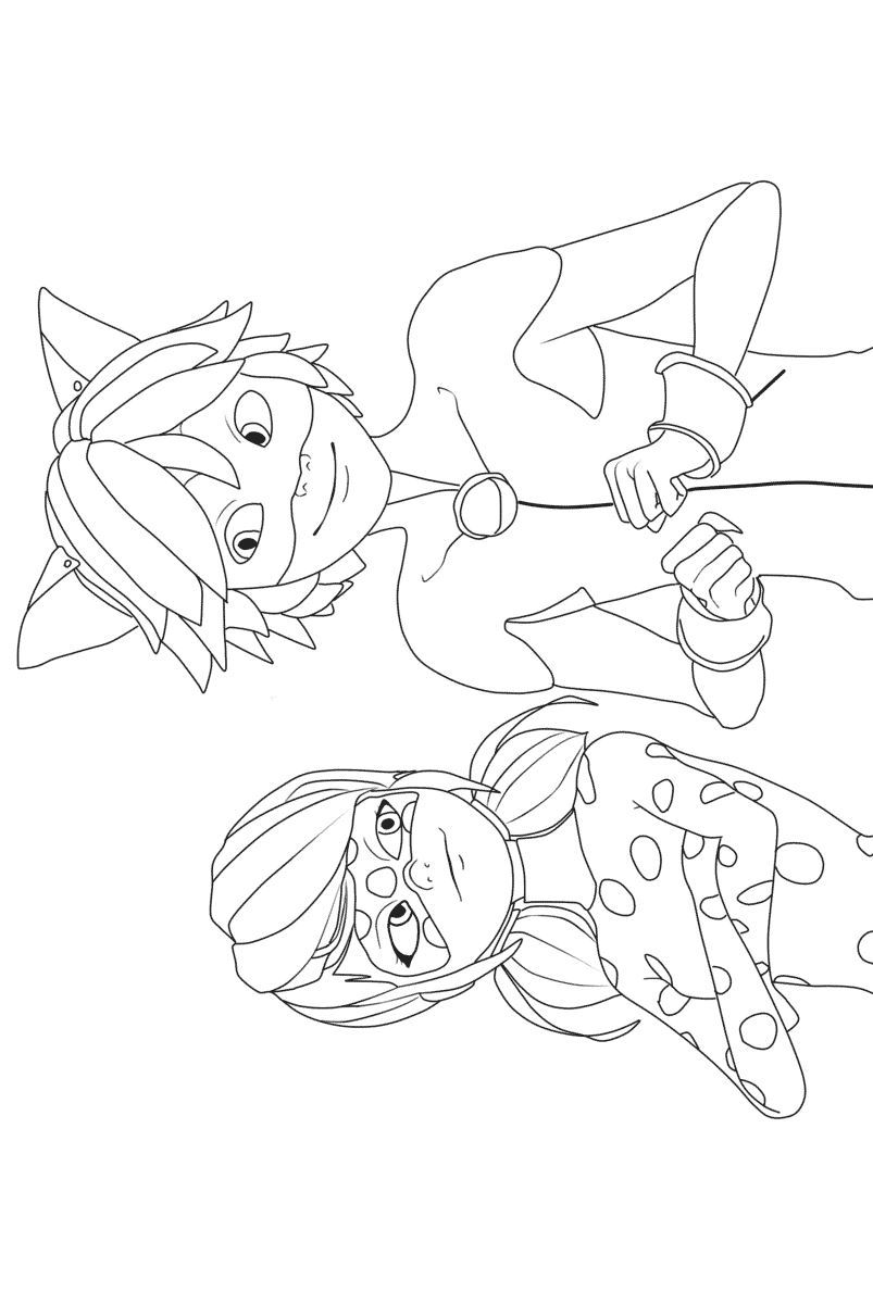 Cat Noir Coloring Page