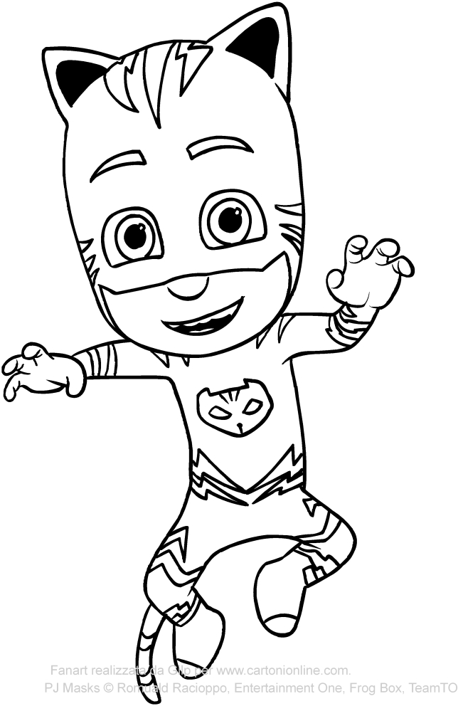 651x992 Catboy Jump Of Pj Masks Coloring Pages