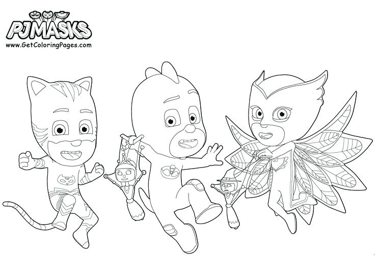 736x542 Pj Mask Coloring Pages Masks Blank Catboy