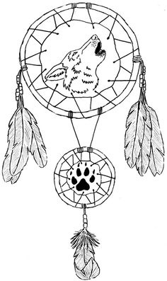 236x397 Wolves Dream Catcher Coloring Pages Wolf Dreamcatchers
