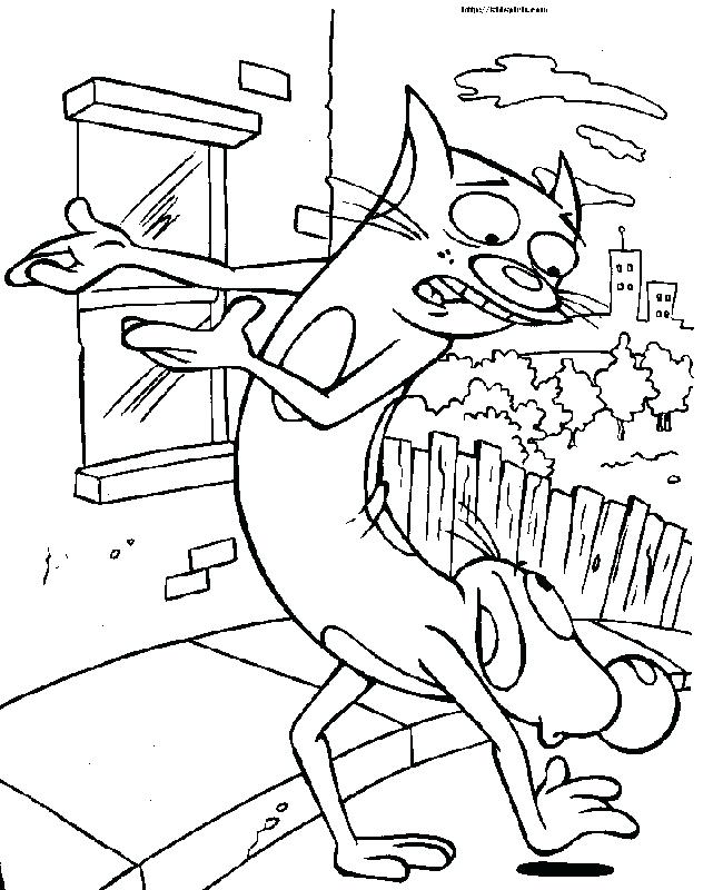 641x800 Cat Dog Nickelodeon Coloring Pages Free Printable Cat And Dog