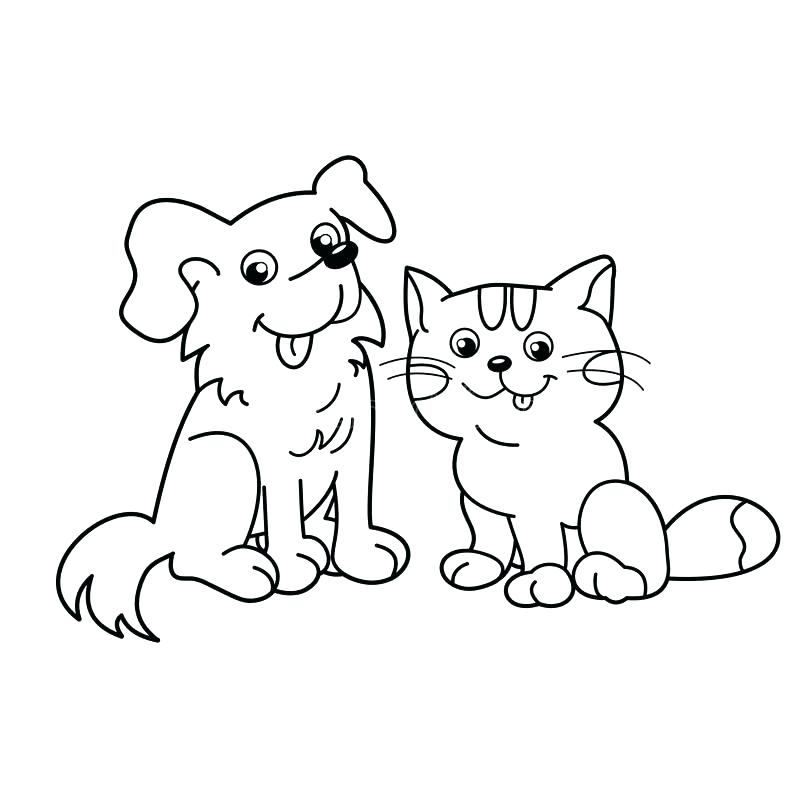 800x800 Cartoon Dog Coloring Pages Cat Dog Coloring Pages Download