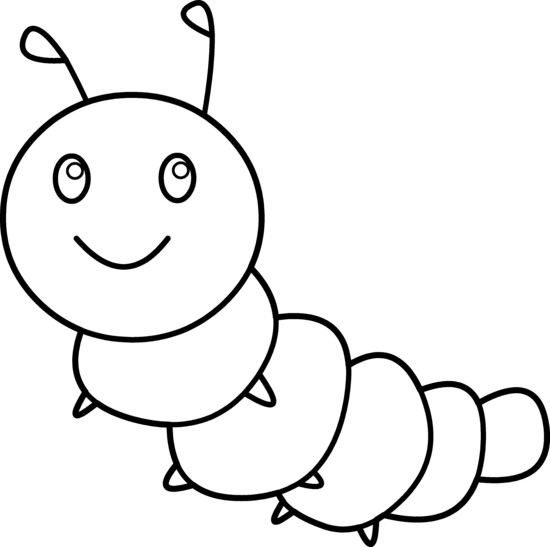 550x547 Happy Caterpillar Coloring Page