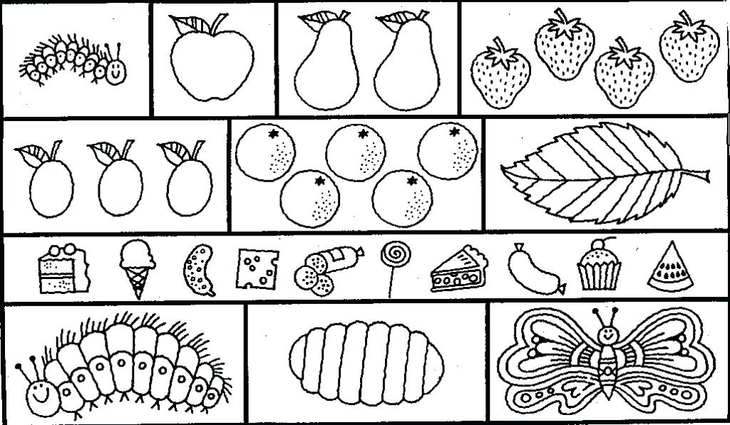 1024x597 Very Hungry Caterpillar Colouring Sheets Hungry Caterpillar Very