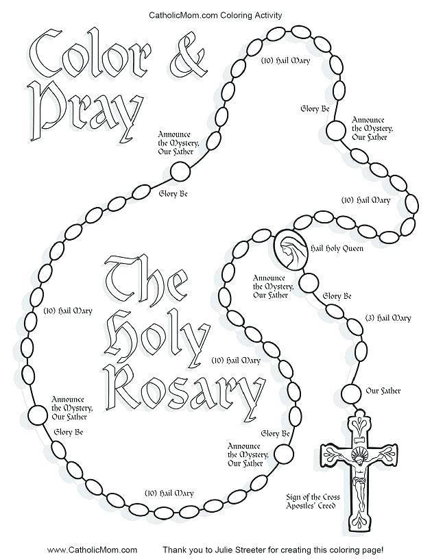 630x817 Catholic Color Pages Catholic Mom Coloring Pages Rosary Activities