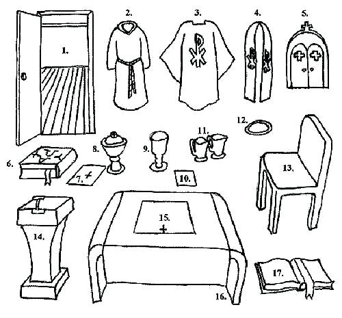 500x465 Catholic Mass Coloring Pages Altar Coloring Pages Catholic Mass