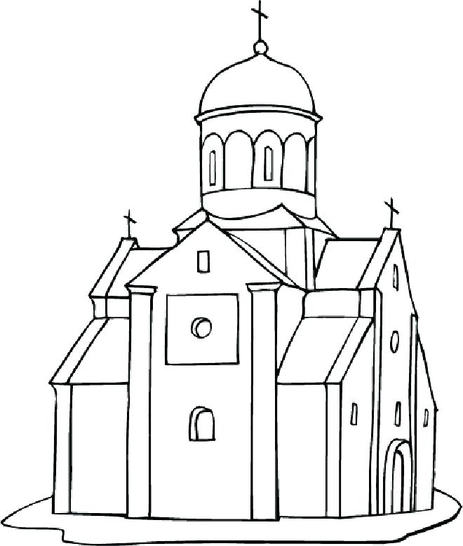 660x779 Church Coloring Pages School Building Coloring Pages Church