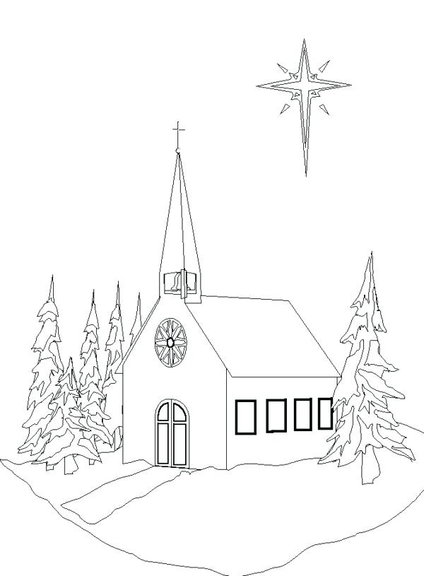600x815 Ideas Church Coloring Pages For Church Coloring Pages In Winter 91