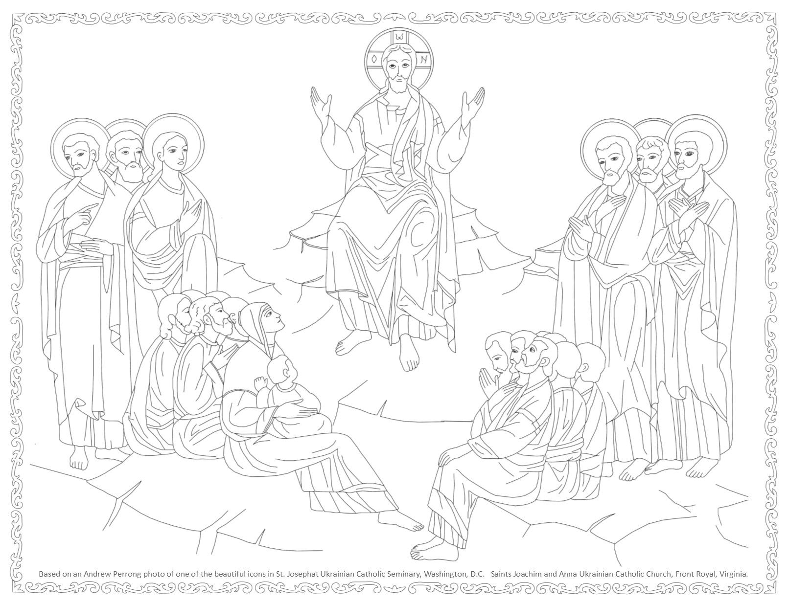 1612x1235 Byzantine Icon Coloring Page, Based On An Icon In The Chaple Of St